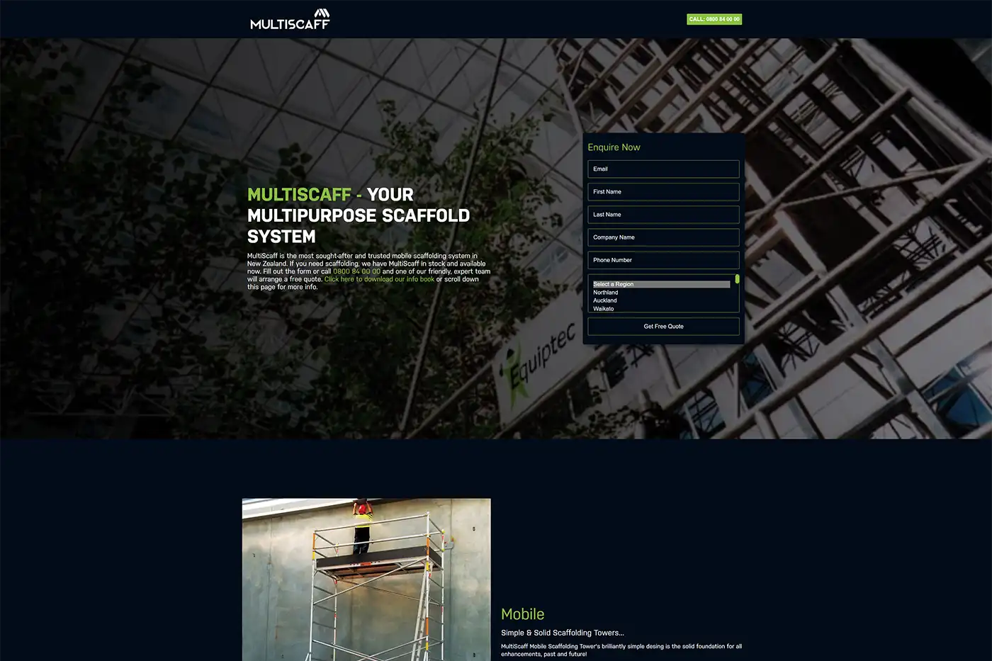multiscaff landing page image